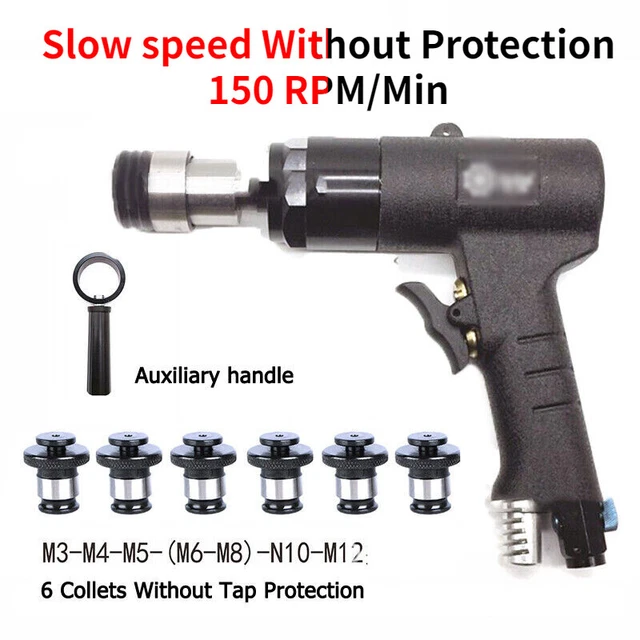 Pneumatic Air Drilling Gun Drill 150rpm M3-12 Chucks Slow Speed Tapping Machine