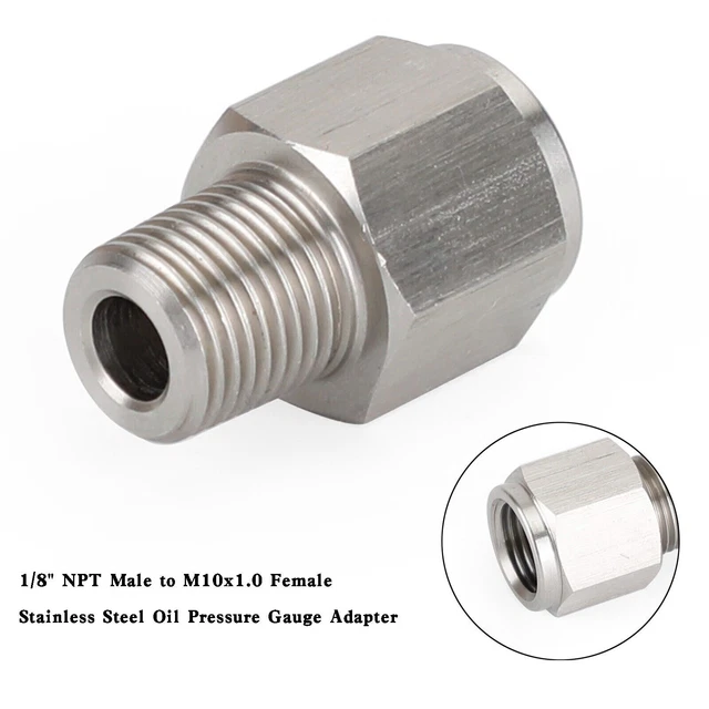 1/8 NPT To 1/8 NPT Stainless Steel Oil Pressure Gauge Adapter T-Piece – Epman EP-CGQ98