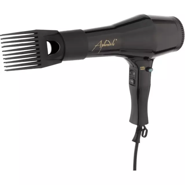 Aphrodite Super Shot Hair Dryer 2000 with Hair Dryer Pik Comb