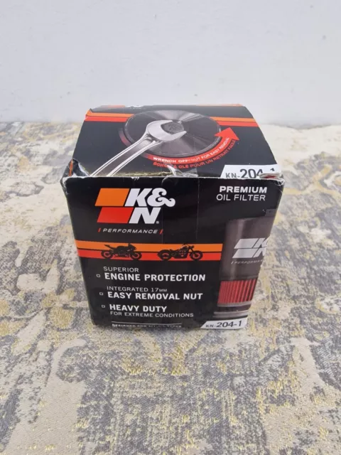 K&N Motorcycle Oil Filter: High Performance, Premium, Designed to be used