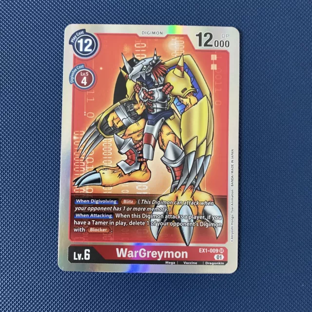 Digimon TCG WarGreymon Classic Collection EX1-009 Regular Super Rare x1 Red