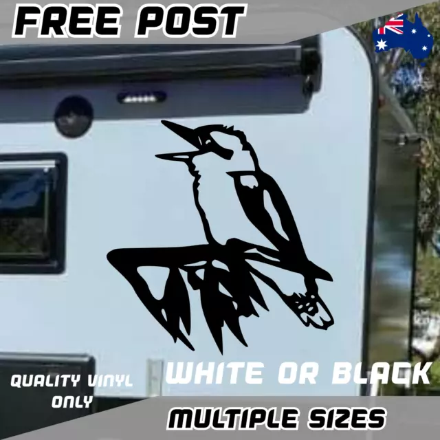 Kookaburra Sticker Decal Caravan Car Adventure Camping Travel Animal Bird UHF