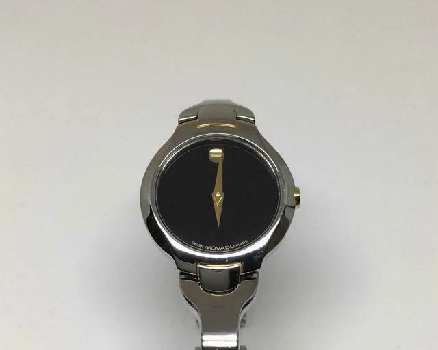 Orologio Donna Movado Bicolore Inox Quadrante Museo Nero Stile Bracciale 81 A1 1846 3