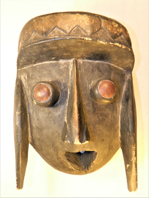 GUERE WE PEOPLE AFRICAN TRIBAL CARVED WOODEN MASK Liberia Ivory Coast
