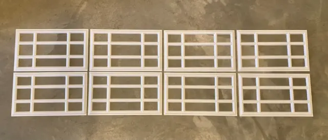 8 insertos de repuesto de pradera Amarr para puertas de garaje de panel corto Amarr blancas