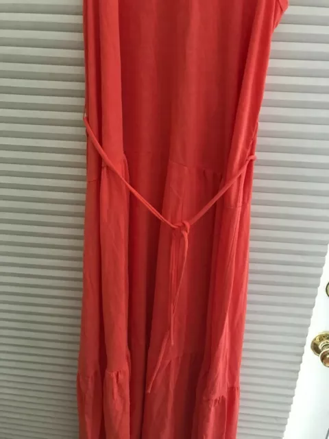 NWT Gap Seamed Tank Maxi Dress, Fire Coral SIZE L                  #514111 N0307 3