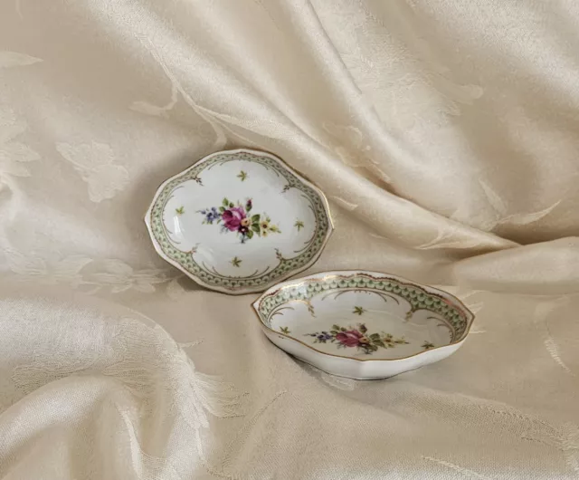 Vintage Kaiser - Baronesse - Trinket Dishes -  W/Gold Trim - W German - Set Of 2