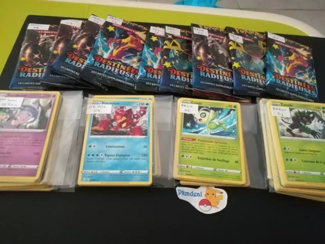 Lot 40 Cartes Pokemon Française OFFICIELLES dont 4 Brillantes/+100PV/Rare Cadeau