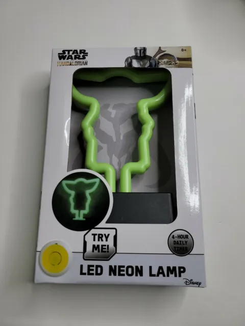 Disney Star Wars The Mandalorian Baby Yoda Child LED Neon Lamp New Decor Small
