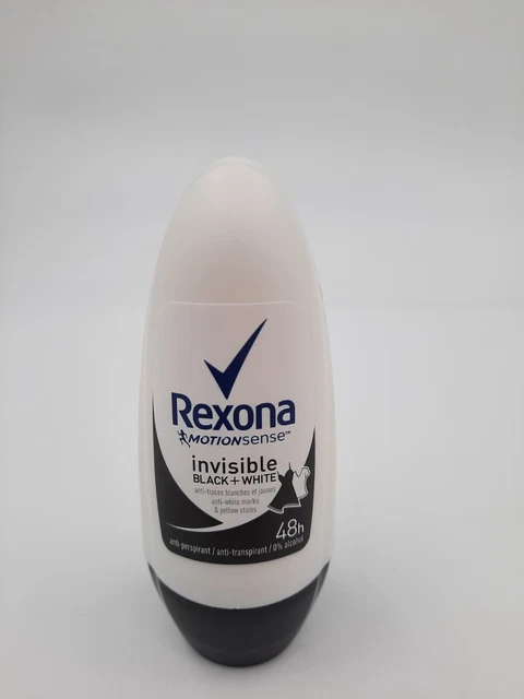 Rexona Roll On Antiperspirant for Women Invisible Dry Black + White 50ml