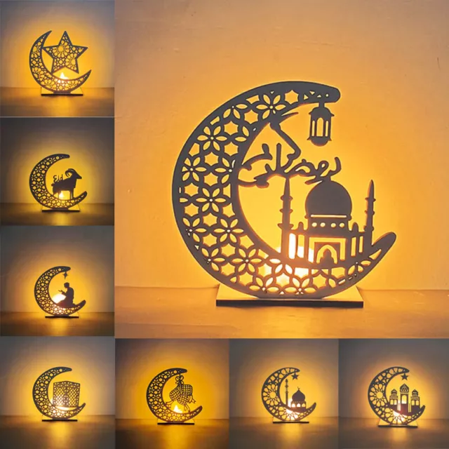 Ramadan Lampe Décorative Ramadan Décoration Led Bois Mubarak