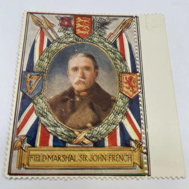 1916 WWI ERROR blurred Lord Roberts Memorial Fund Cinderella stamp John French