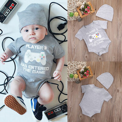Newborn Neonato Baby Bambini Bambine Vestiti Cappello Stampa Body pagliaccetto set Outfits