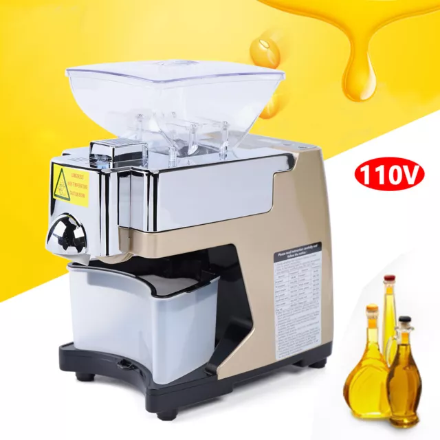 COMMERCIAL OIL PRESS Machine Hot/Cold Nut Seed Automatic Oil Extractor ...
