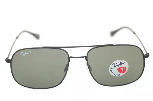 Ray-Ban RB3595 Polarized Classic G-15 Lens Sunglasses Sqaure $190 NEW