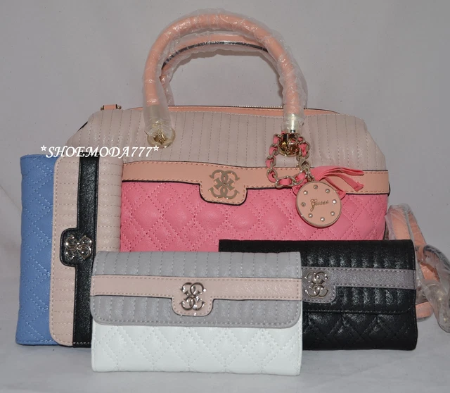 Sac à Main GUESS Hazelton - Cuir Synthétique Noir & Camel - Porté épaule - Neuf Avec étiquettes