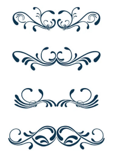 Victorian-Like Image Swirls Scrolls Floral Flower Waterslide Decal U PICK MIS625