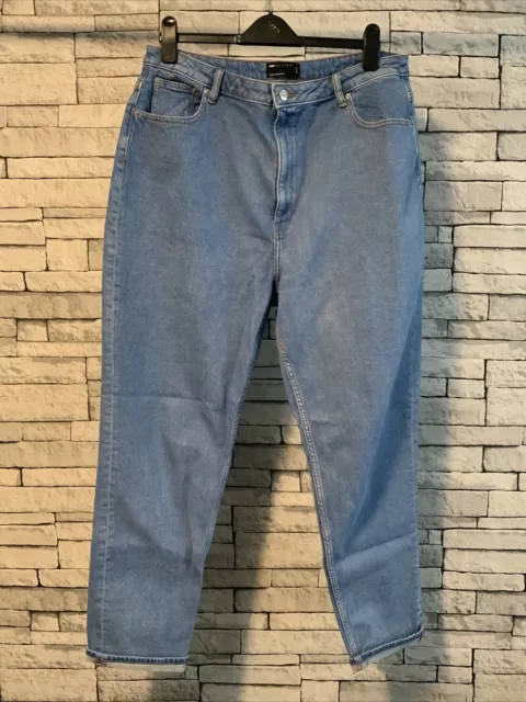 asos design hourglass high rise farleigh slim mom jeans size W36 L32