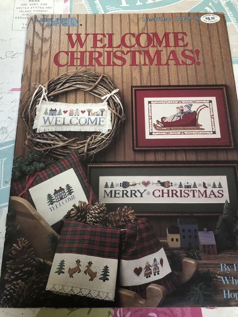 Fantastic Leisure Arts Welcome Christmas! Cross Stitch Pattern Book Leaflet 742