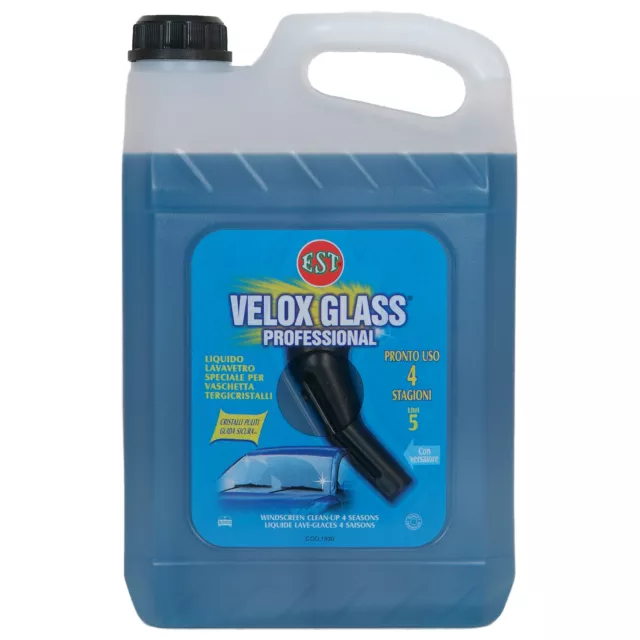 VELOX GLASS LIQUIDO Tergicristalli 4 Stagioni 5 Lt. Pronto All'uso Con  Beccuccio EUR 6,45 - PicClick IT