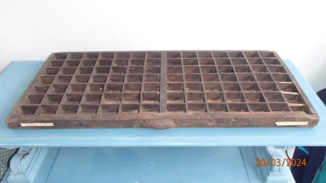 Vintage Printers Wooden Letterpress Type Drawer Tray Made by D&CLtd