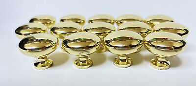 Lot of 14 Vintage SOLID BRASS Cabinet Knobs Drawer Pulls Round Ball with screws
