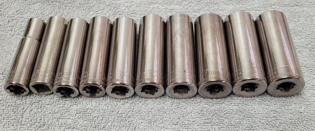 CRAFTSMAN 10pc 3/8" Dr 12pt Deep Socket Set (10-19mm) Made in USA