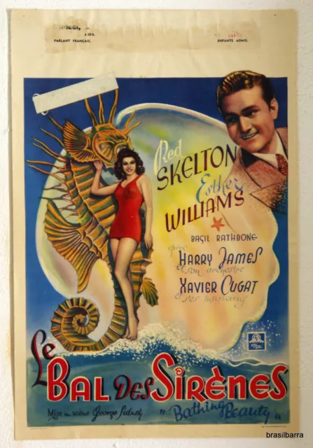 AFFICHE ancienne de CINEMA "BELGE" : LE BAL DES SIRENES 1944