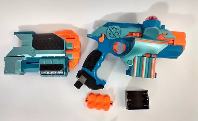 Tiger Electronics Lazer Tag Phoenix LTX Blaster Gun Blue w' Attachment