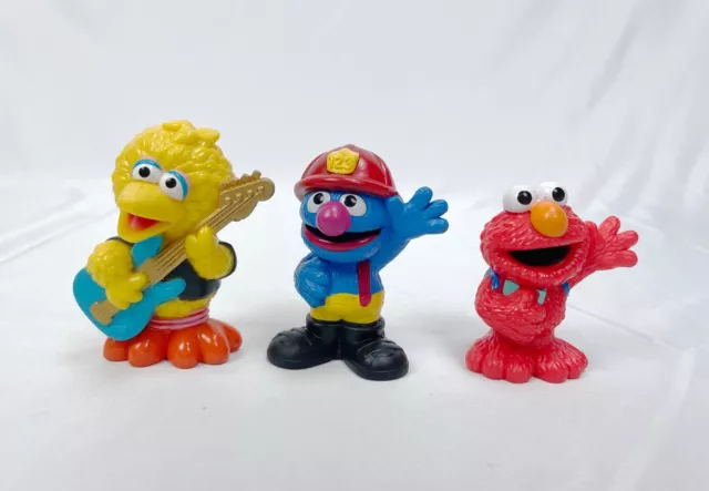 Sesame Street Elmo Big Bird Guitar Grover Fireman Figures 2010 Cake Topper