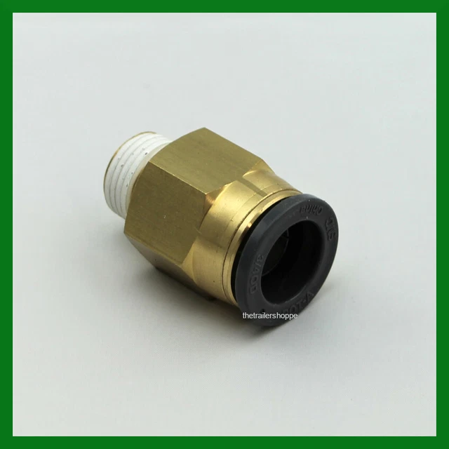 VelVac Push-Lock Air Brake Fitting DOT Approved 3/4" Tube 1/2"NPT Connector -2PC