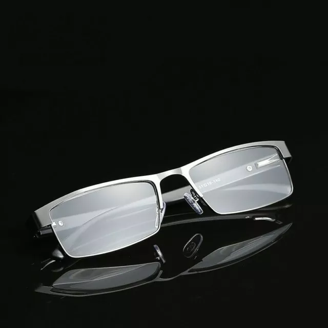 Mens Business Metal Reading Glasses Rectangular +1.5 2.0 2.5 3.0 3.5 4.0 H363