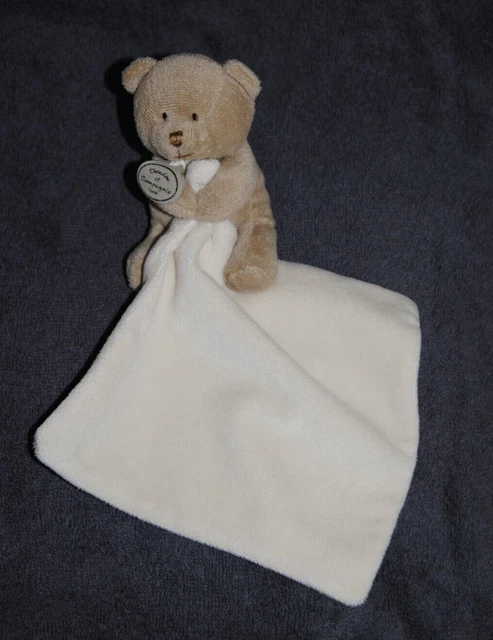 Peluches Ours Brun Marron DOUDOU ET COMPAGNIE Mouchoir Double Crème 12 Cm NEUF