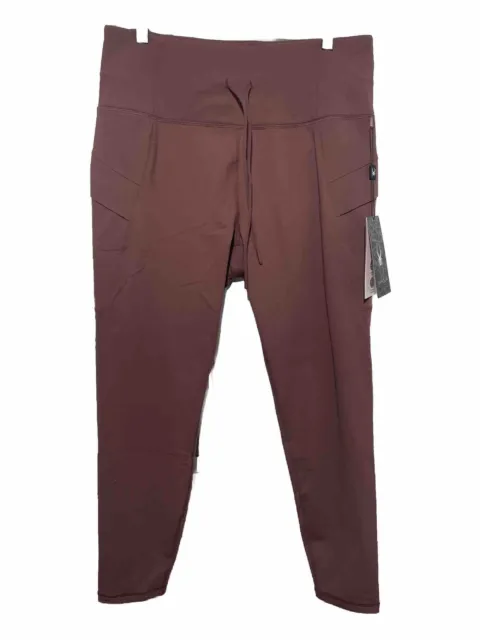 SPYDER ACTIVE PANTS Women XL Rust Brown Soft Fleece Lined Leggings #2144  £30.26 - PicClick UK