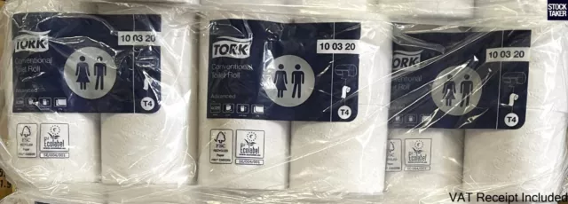 (36-Roll) Tork 100320 Advanced T4 Toilet Tissue 2-Ply 320-Sheets (VAT Incl)