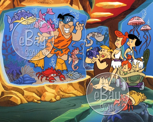 RARE! FLINTSTONES CARTOON TV Photo HANNA BARBERA Studios PEBBLES & BAMM ...