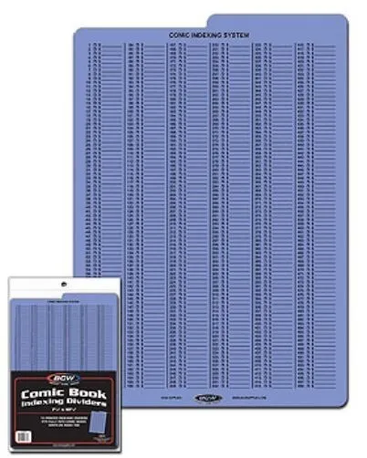 Cas of 200 BCW Tabbed Blue Comic Book Indexing Dividers