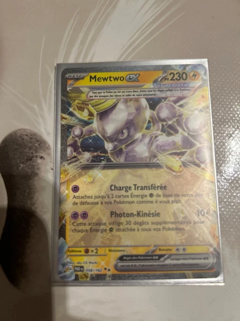 Mewtwo Ex 58/182 Téracristal - Coffret Ultraboost X Écarlate Et Violet 4 Faille Paradoxe - 10 Cartes Pokémon Françaises