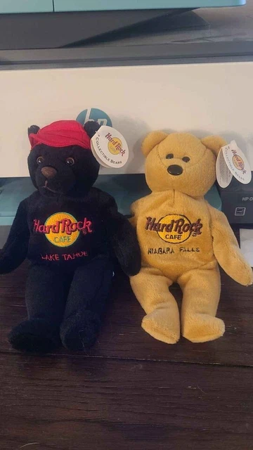 2 New with Tags Hard Rock Cafe Collectible Bears Lake Tahoe Niagara Falls