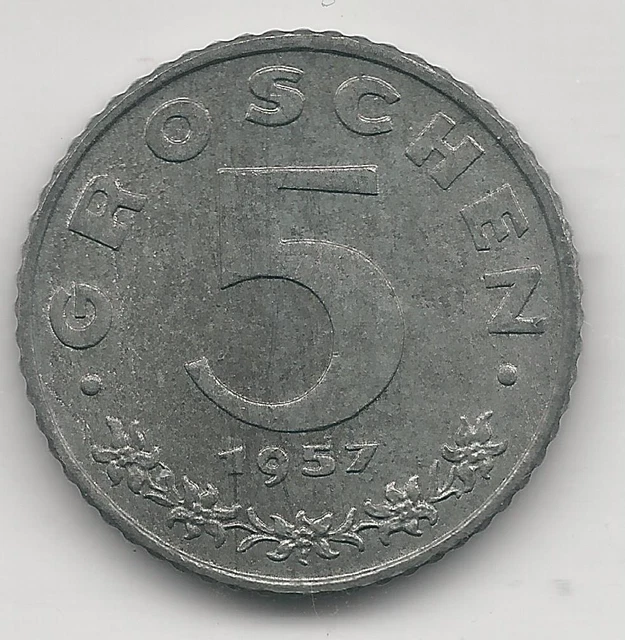 Austria  1957   5 Groschen   25 Pieces   Uncirculated