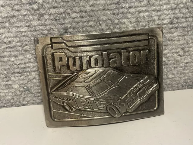 Vintage 1975 Purolator Belt Buckle By Lewis Buckles, Chicago 2