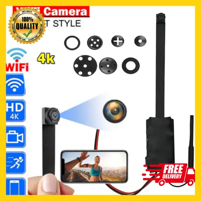 4K WIFI Wireless Spy Mini Camera Pinhole DIY Hidden HD Screw IP DVR Nanny Cam