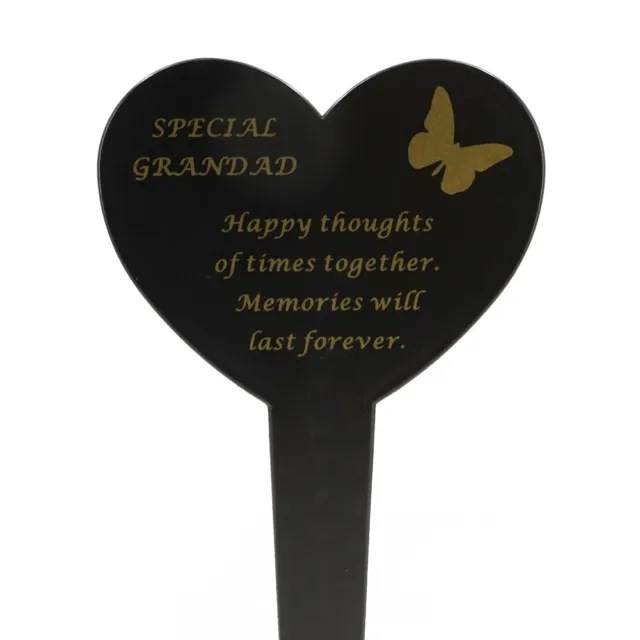 Special Grandad Memorial Heart Remembrance Verse Ground Stake