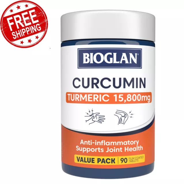 Bioglan Curcumin Turmeric 15,800mg 90 Tablets Value Pack