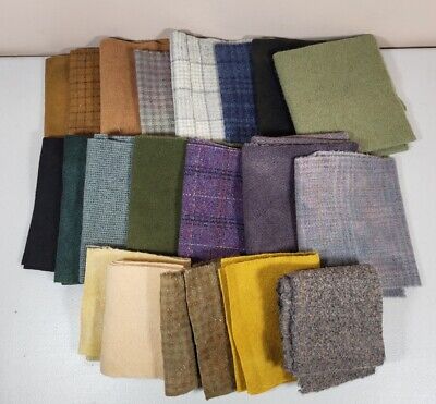 Tela de lana de fieltro surtidos colores y tamaños - 1 libra