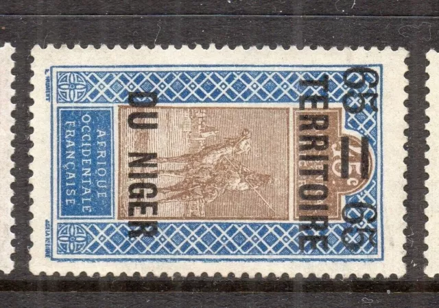 French Niger 1921 Early Issue Fine Mint Hinged 65c. Optd Surcharged NW-231120