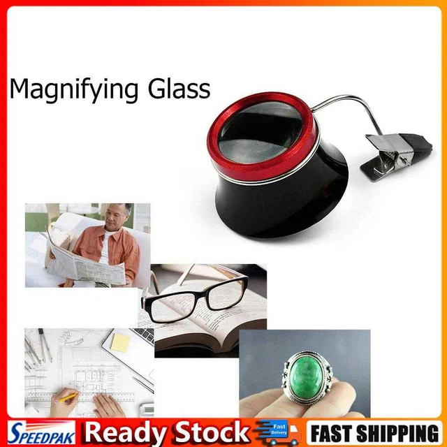 Watchmakers 10x Clip-On Eyeglass Watch Jewelry Repairing Magnifier Glass Hot