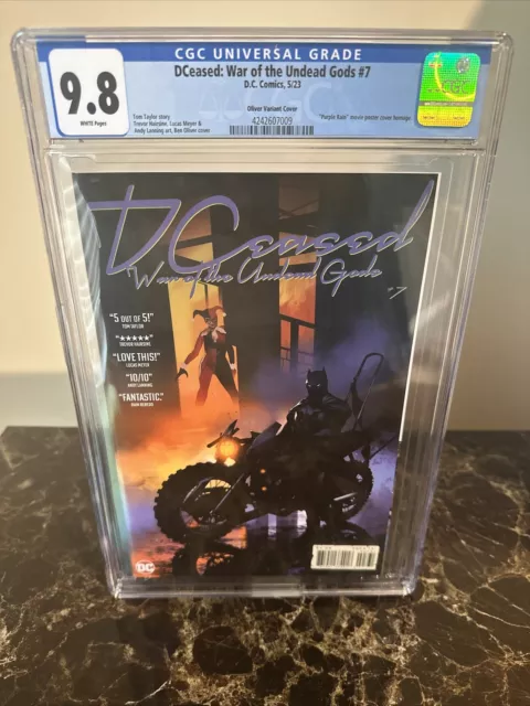DCeased War Of The Undead Gods #7 CGC 9.8 Graded Prince Homage Variant