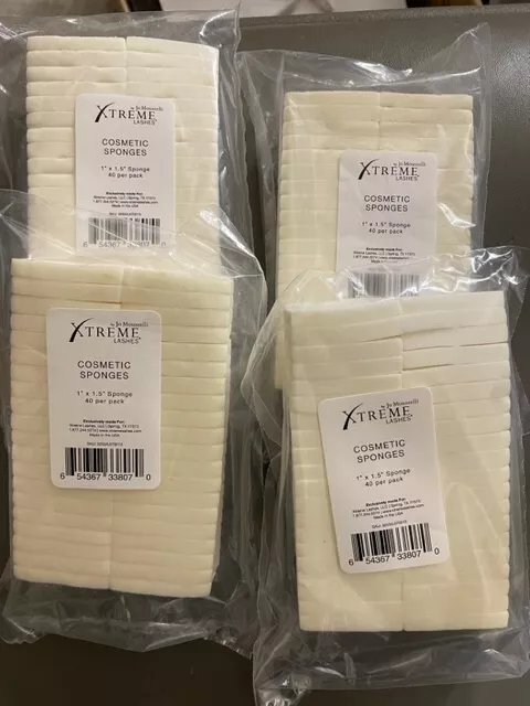 XTREME LASHES Cosmetic Sponges lot 160 pcs face makeup lash application removing XTREME LASHES Cosmetic Sponges lot 160 pcs face makeup lash application removing