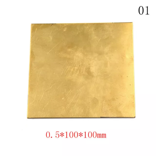 Brass Metal Thin Sheet Foil Plate Thick 0.5X100X100mm DIY -qe